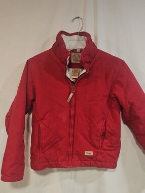 Berne Red Quilted Sherpa-Lined Puffer Jacket